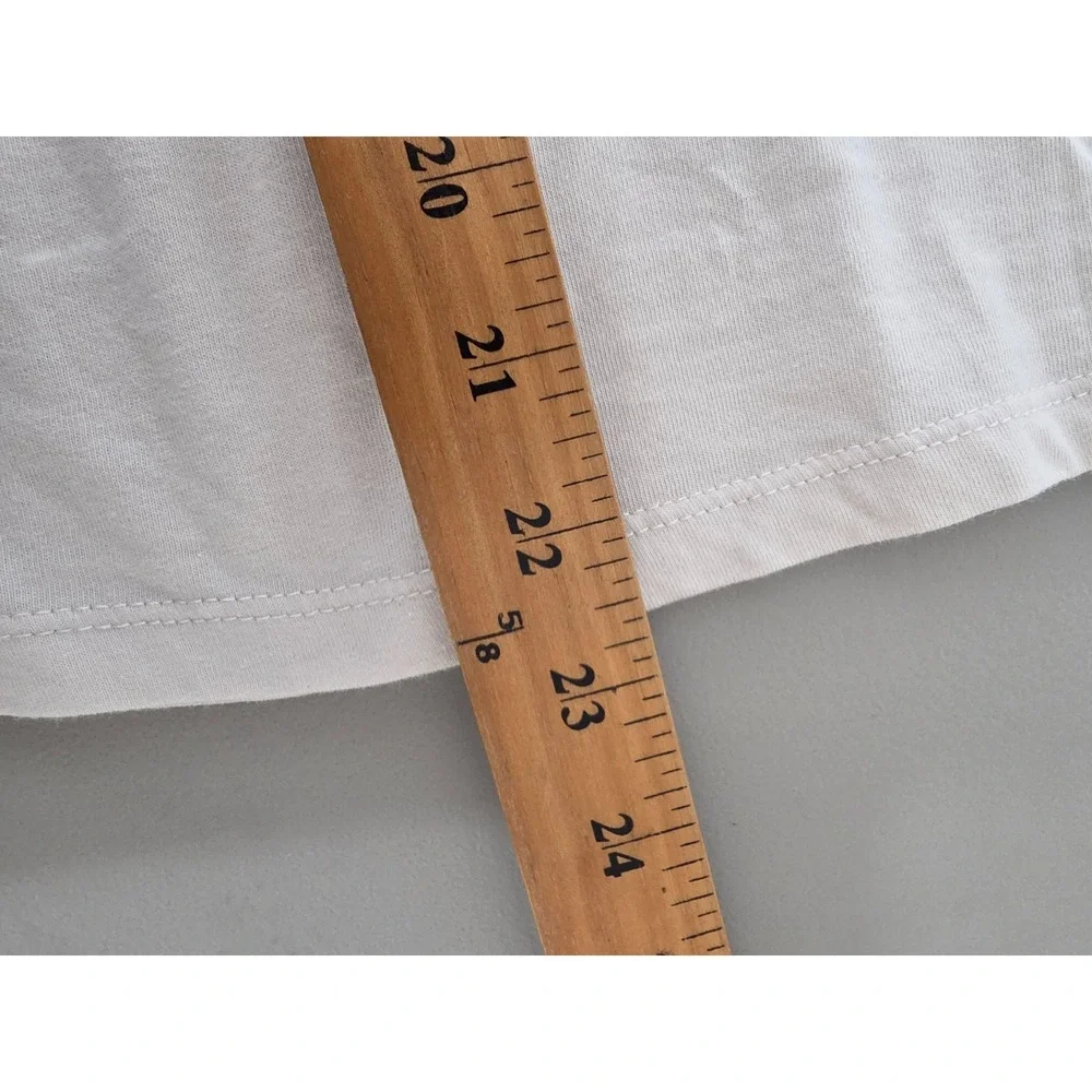 Nike T Shirt Womens XS Off White Crewneck Swoosh Long Sleeve Athletic Cotton